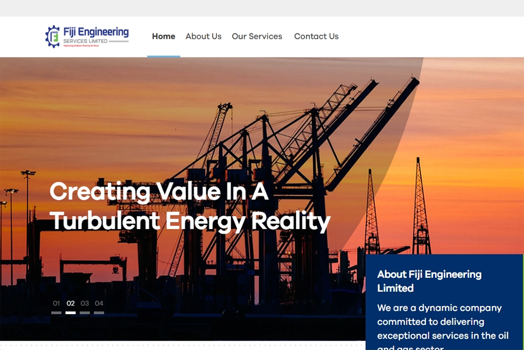 Screenshot of the Fiji Engineering Services Limited website